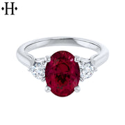Lab Grown Ruby & Diamond Ring