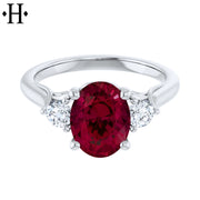 Lab Grown Ruby & Diamond Ring