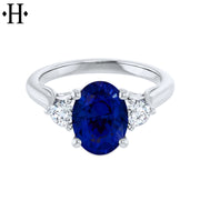 Lab Grown Sapphire & Diamond Ring