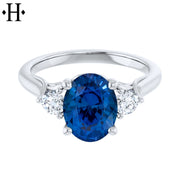 Lab Grown Sapphire & Diamond Ring