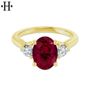 Lab Grown Ruby & Diamond Ring