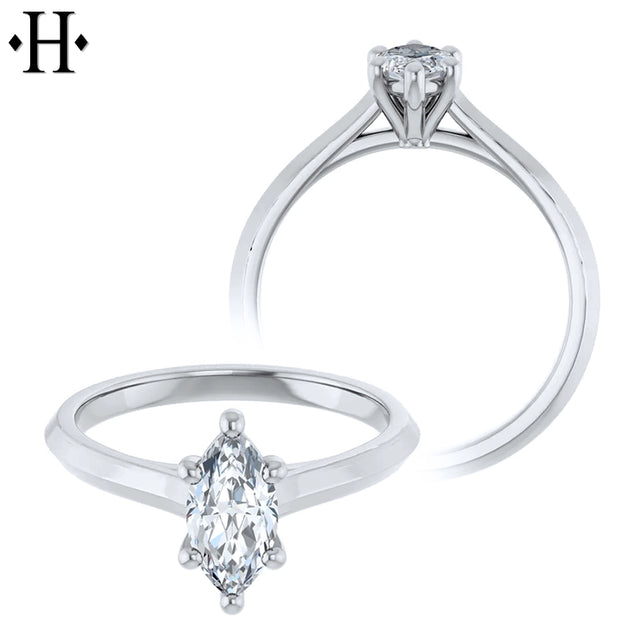 0.70ctw Marquise Cut Lab Grown Diamond Ring