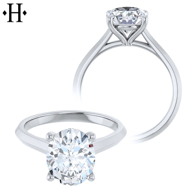 2.09ct Oval Cut Lab Grown Diamond Ring