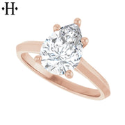 0.75ctr-2.00ctr Pear Cut Lab Grown Diamond Ring