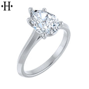 0.75ctr-2.00ctr Pear Cut Lab Grown Diamond Ring