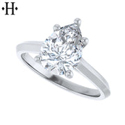 0.75ctr-2.00ctr Pear Cut Lab Grown Diamond Ring