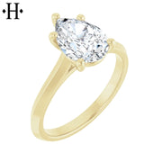 0.75ctr-2.00ctr Pear Cut Lab Grown Diamond Ring