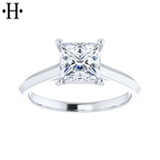 1.00ctw Internally Flawless Princess Cut Lab Grown Diamond Ring
