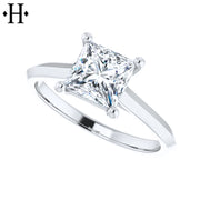 1.00ctw Internally Flawless Princess Cut Lab Grown Diamond Ring