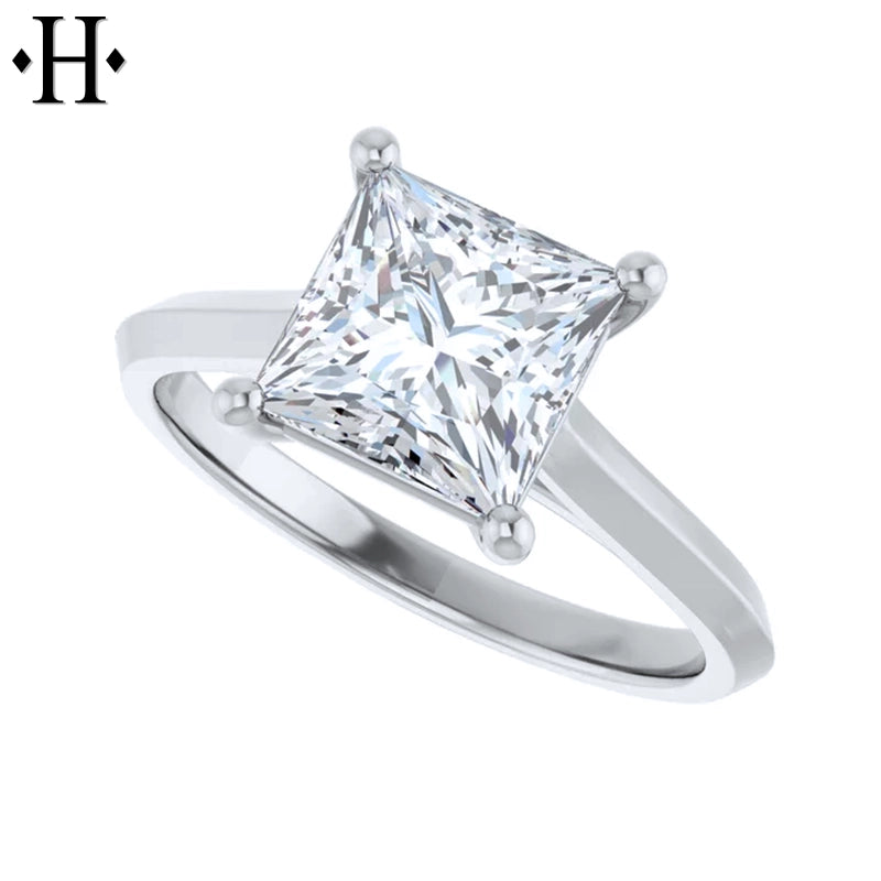 1.00ctr-2.00ctr Princess Cut Lab Grown Diamond Ring