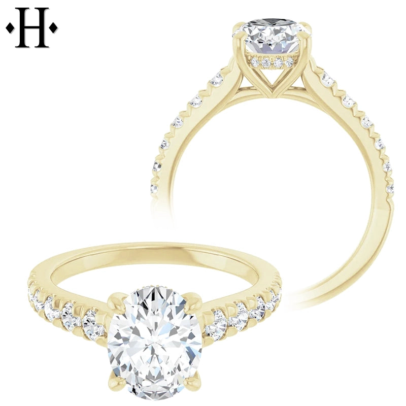 2.07ctw Oval Cut Lab Grown Diamond Ring