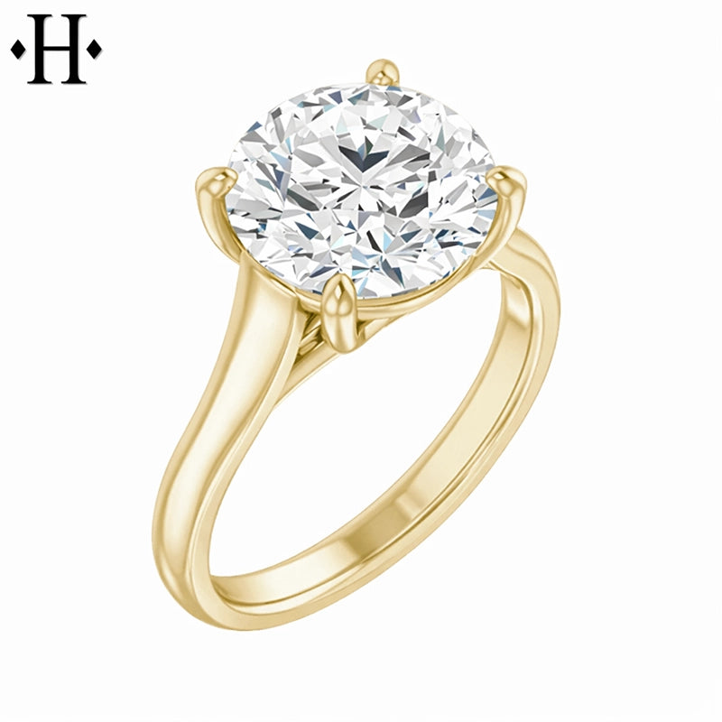 3.00ctr-5.00ctr Round Cut Lab Grown Diamond Ring Tailor Made