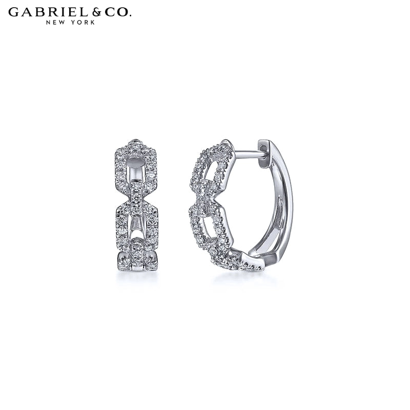 Natural Diamond Hoop Earrings