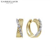 0.25cts Diamond Hoop Earrings