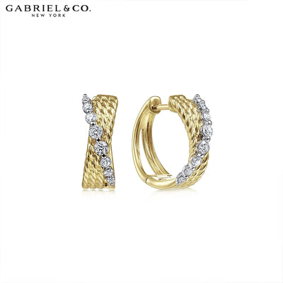 0.25cts Diamond Hoop Earrings