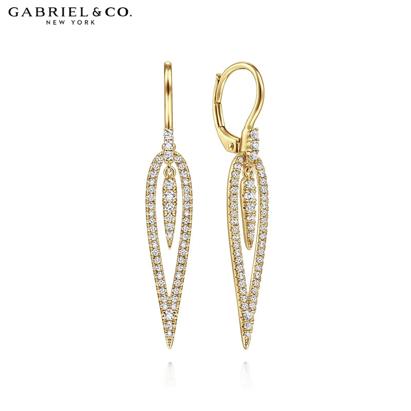 Natural Diamond Drop Earrings