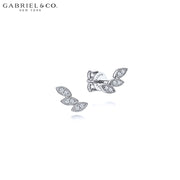 Natural Diamond Leaf Earrings