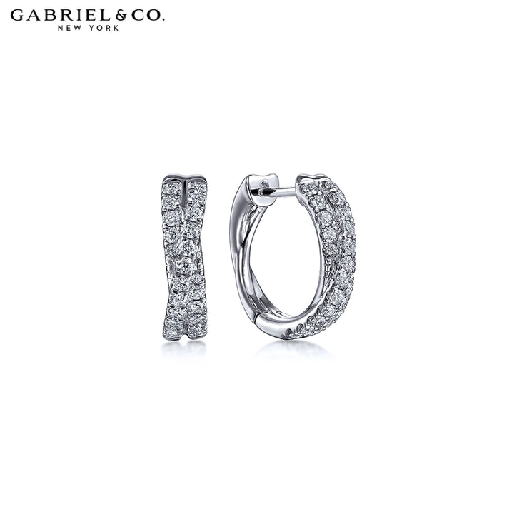 0.50cts Diamond Hoop Earrings