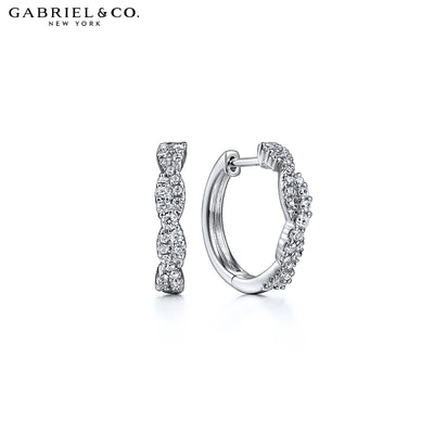 0.35cts Diamond Hoop Earrings