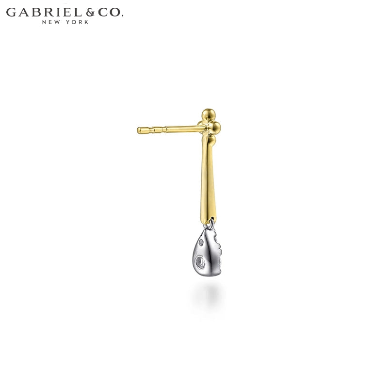 14kt Natural Diamond Drop Earrings