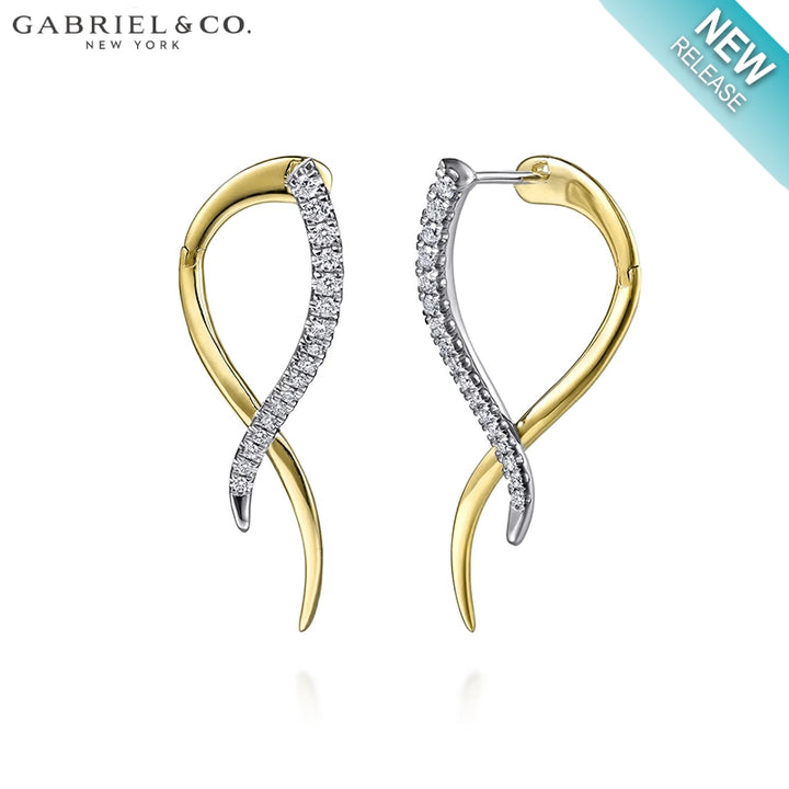 Natural Diamond Bypass Earrings