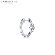 Natural Diamond Hoop Earrings 15mm