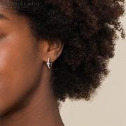 Natural Diamond Hoop Earrings 15mm