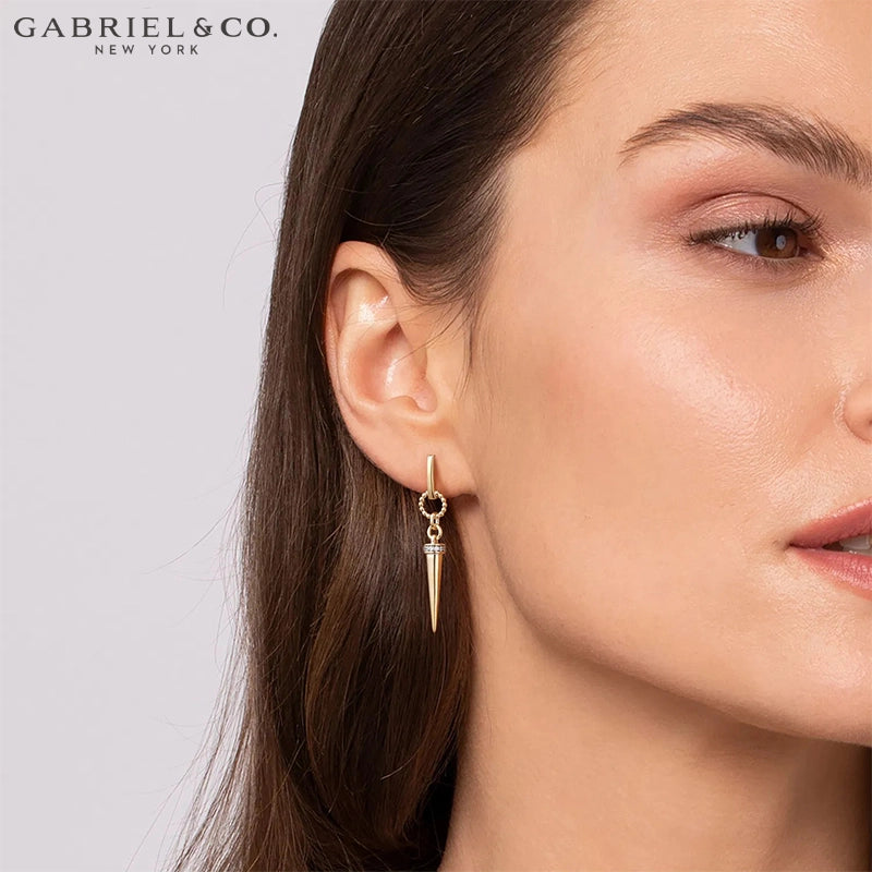 Natural Diamond Drop Earrings