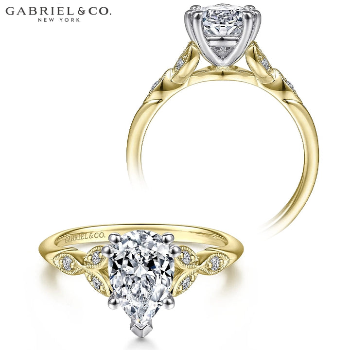 1.00ctr-2.00ctr Pear Cut Natural Diamond Ring Tailor Made