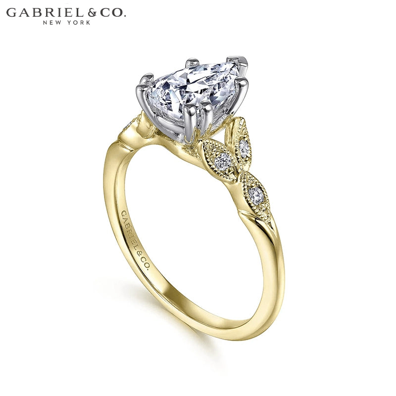 1.00ctr-2.00ctr Pear Cut Natural Diamond Ring Tailor Made