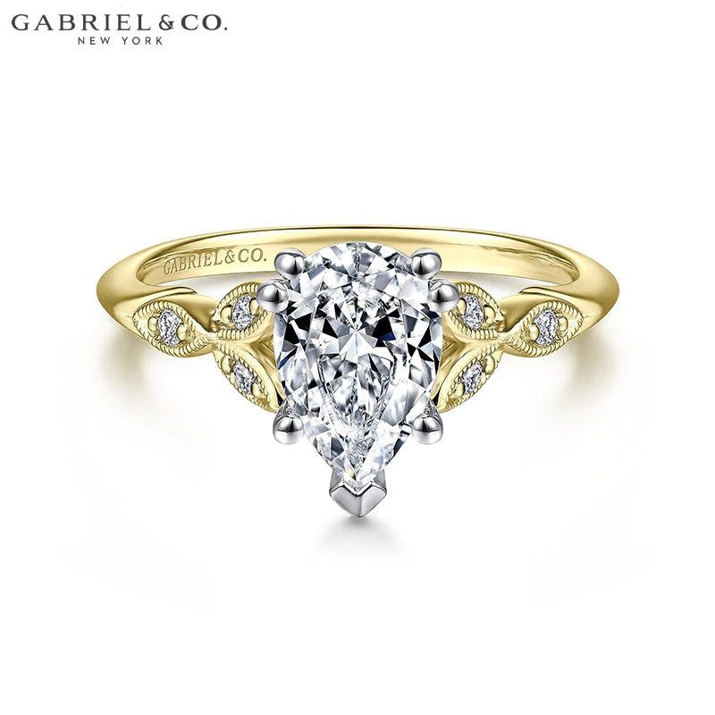 1.00ctr-2.50ctr Pear Cut Lab Grown Diamond Ring
