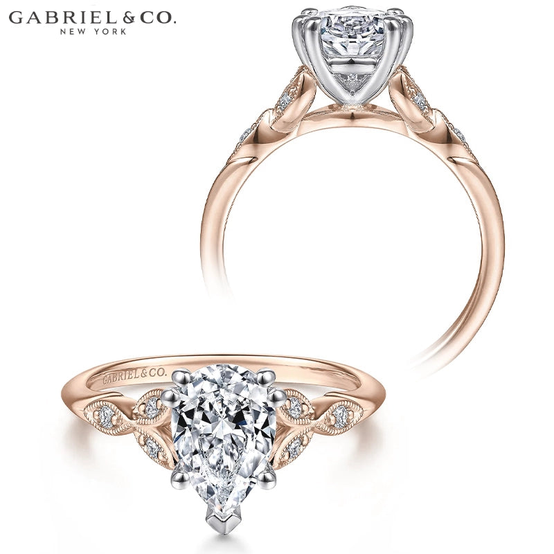 1.00ctr-2.50ctr Pear Cut Lab Grown Diamond Ring