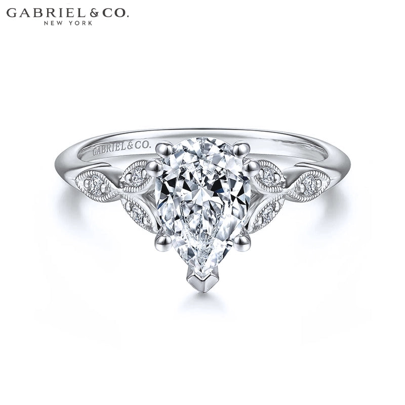 1.00ctr-2.00ctr Pear Cut Natural Diamond Ring