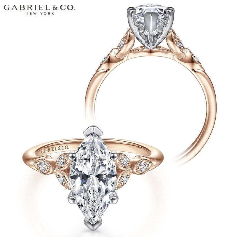 1.00ctr-2.50ctr Marquise Cut Lab Grown Diamond Ring