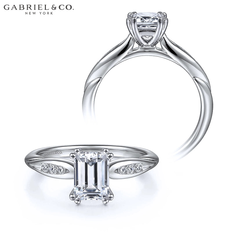 1.10ctw Emerald Cut Lab Grown Diamond Ring