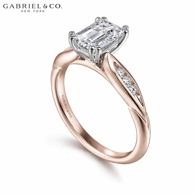 1.00ctr-2.00ctr Emerald Cut Lab Grown Diamond Ring