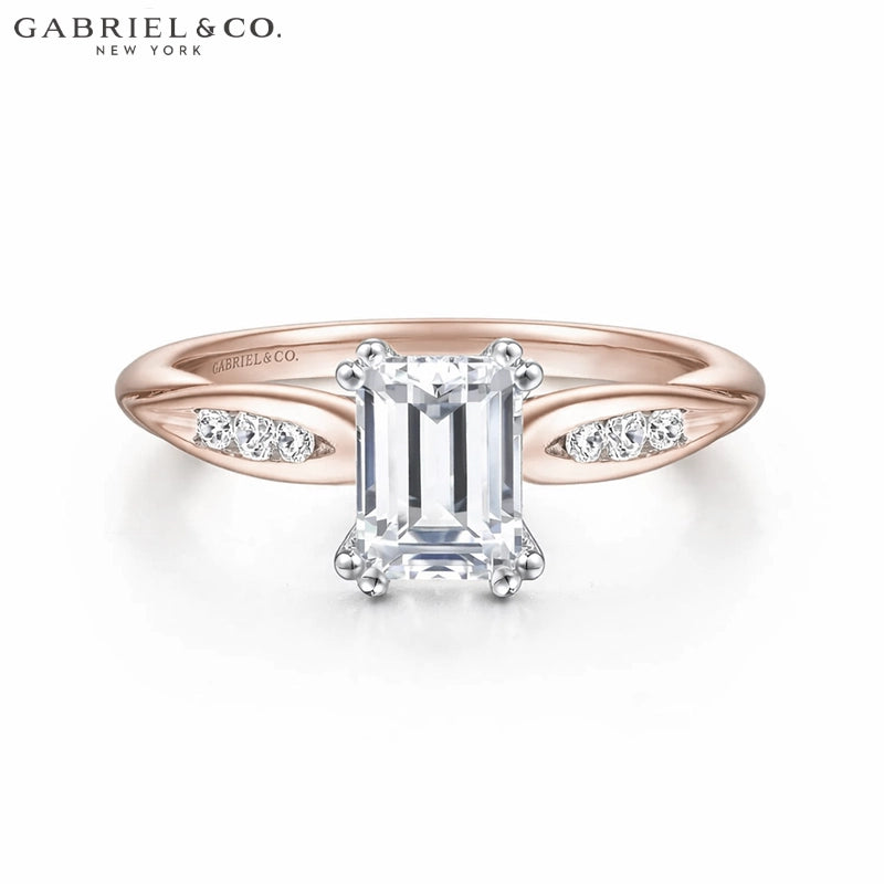 1.00ctr-2.00ctr Emerald Cut Lab Grown Diamond Ring