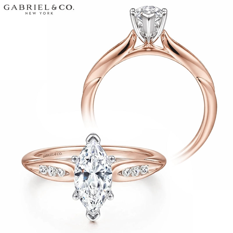 1.00ctr-2.00ctr Marquise Cut Lab Grown Diamond Ring