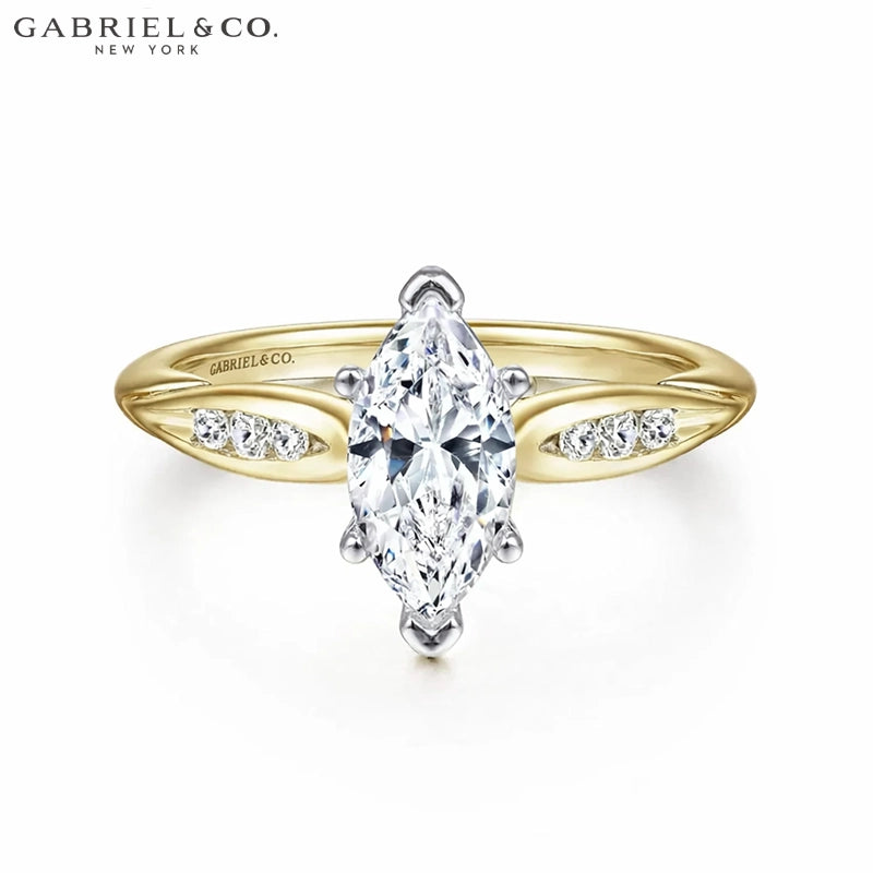 1.00ctr-2.00ctr Marquise Cut Lab Grown Diamond Ring