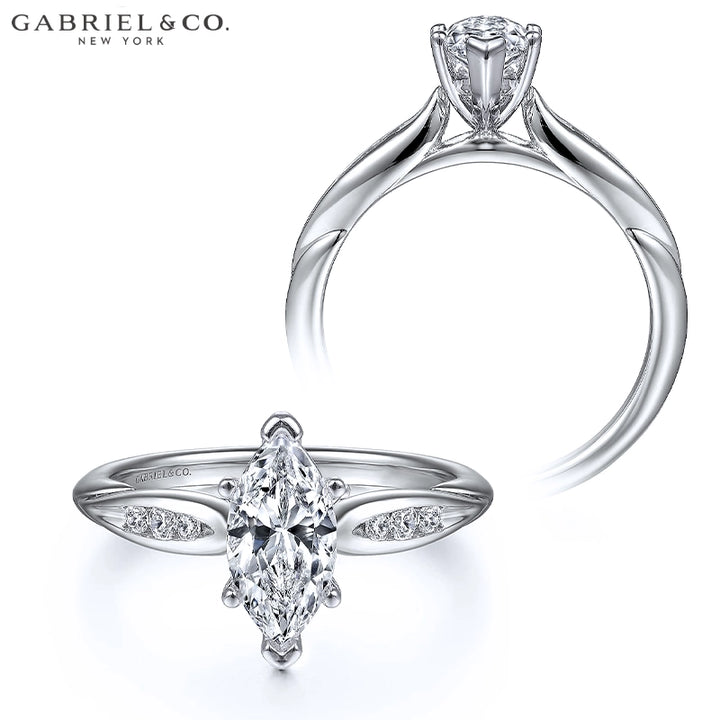 0.75ctr-2.00ctr Marquise Cut Lab Grown Diamond Ring