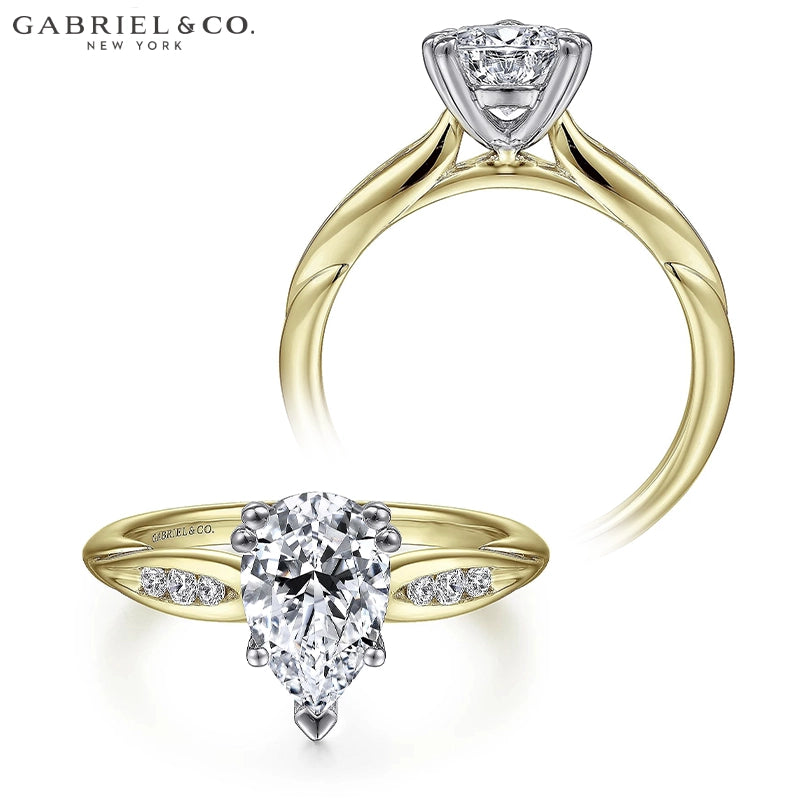 1.00ctr-2.00ctr Pear Cut Lab Grown Diamond Ring