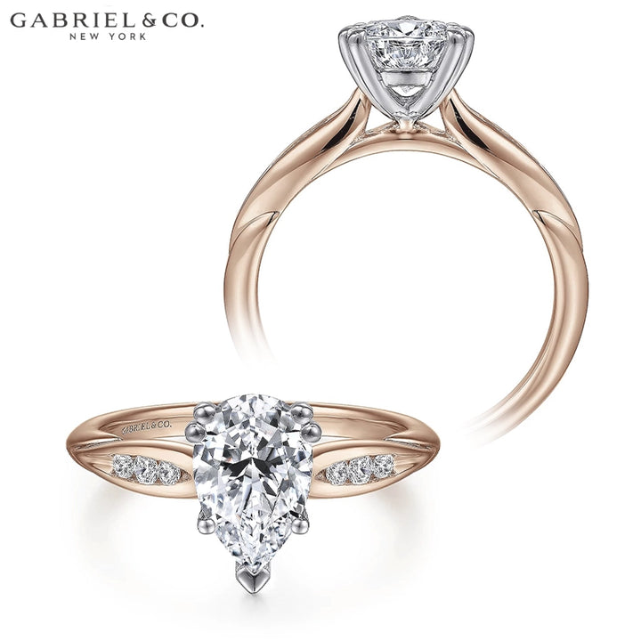 1.00ctr-2.00ctr Pear Cut Lab Grown Diamond Ring Tailor Made