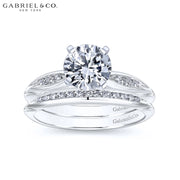 0.75ctr-3.00ctr Round Cut Diamond Customizable Ring
