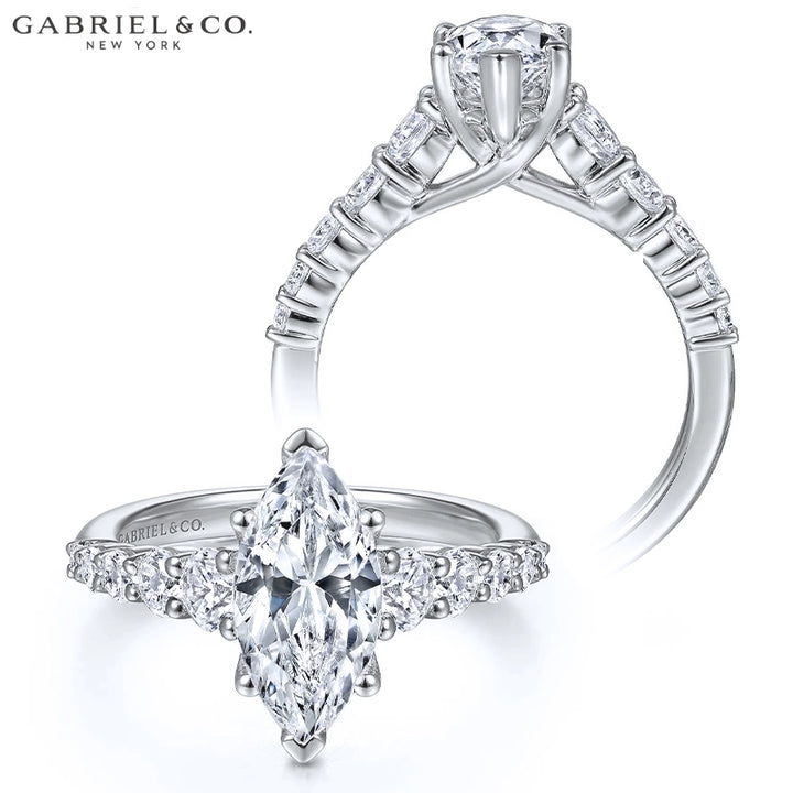 1.50ctr-3.00ctr Marquise Cut Lab Grown Diamond Ring
