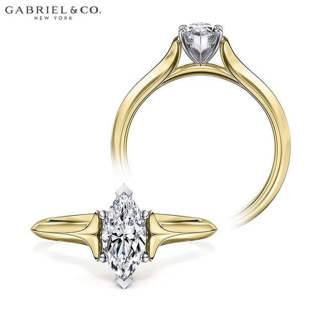 0.75ctr-1.50ctr Marquise Cut Diamond Customizable Ring