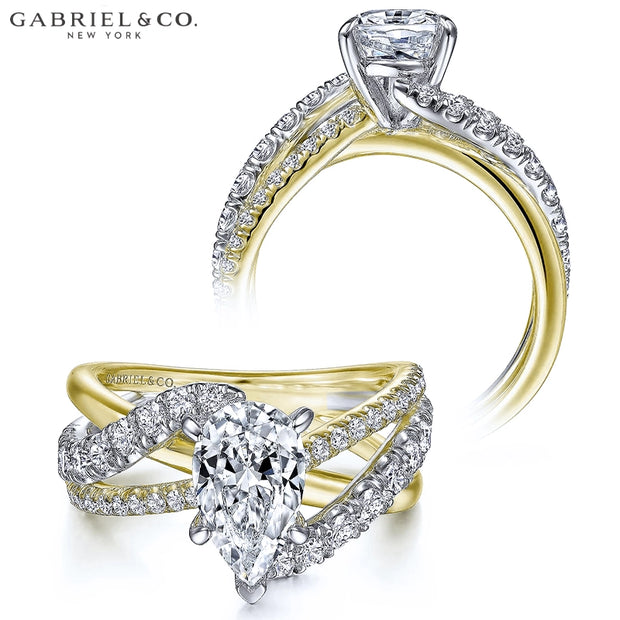 1.50ctr-3.00ctr Pear Cut Diamond Customizable Ring