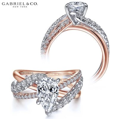 1.50ctr-3.00ctr Pear Cut Diamond Customizable Ring