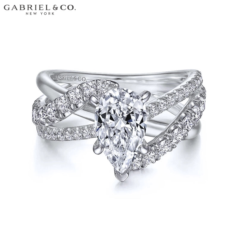 1.25ctr-2.00ctr Pear Cut Natural Diamond Ring Tailor Made