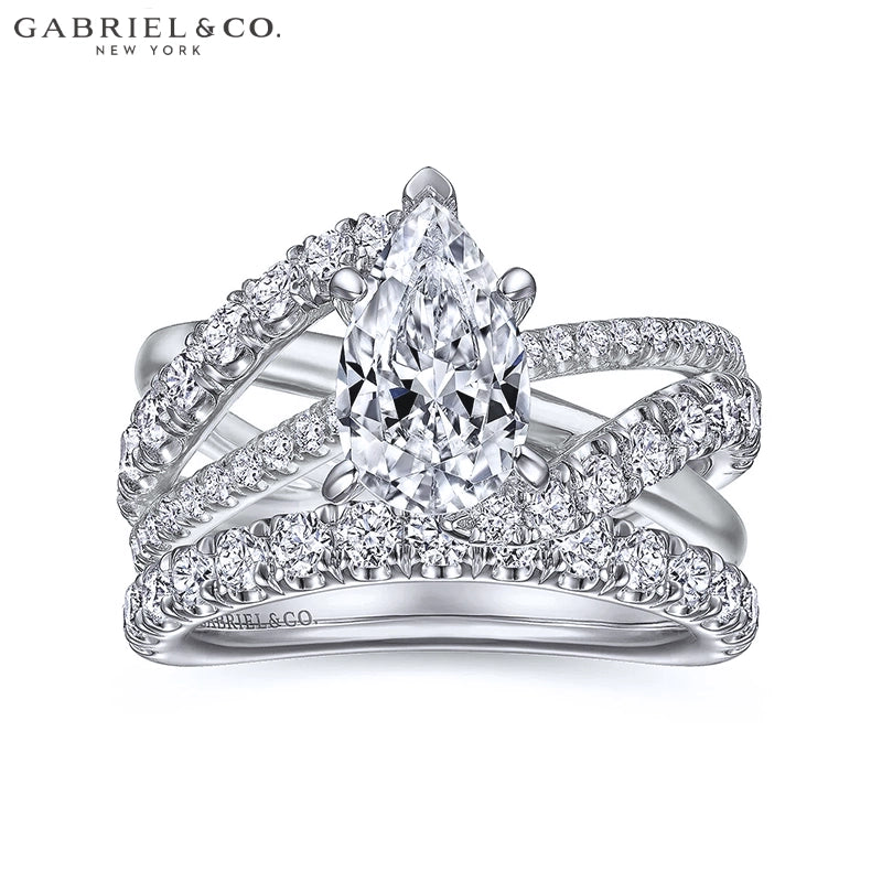 1.25ctr-2.00ctr Pear Cut Natural Diamond Ring Tailor Made