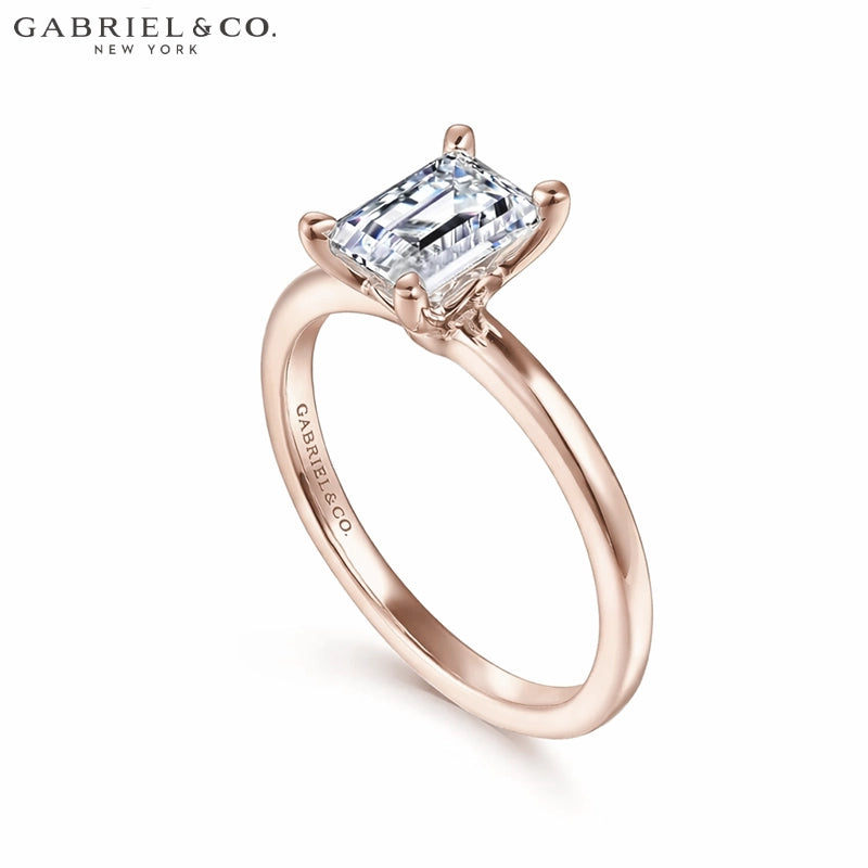 1.00ctr-2.00ctr Emerald Cut Lab Grown Diamond Ring